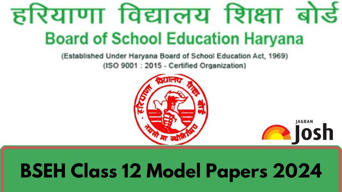 Haryana Board 12th Model Paper 2024 Download Class 12 Sample Paper PDF