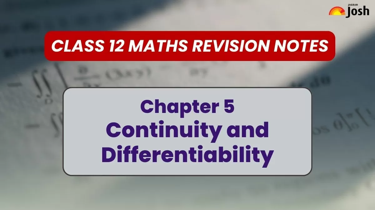 Download PDF for CBSE Class 12 Maths Continuity and Differentiability Quick Revision Notes