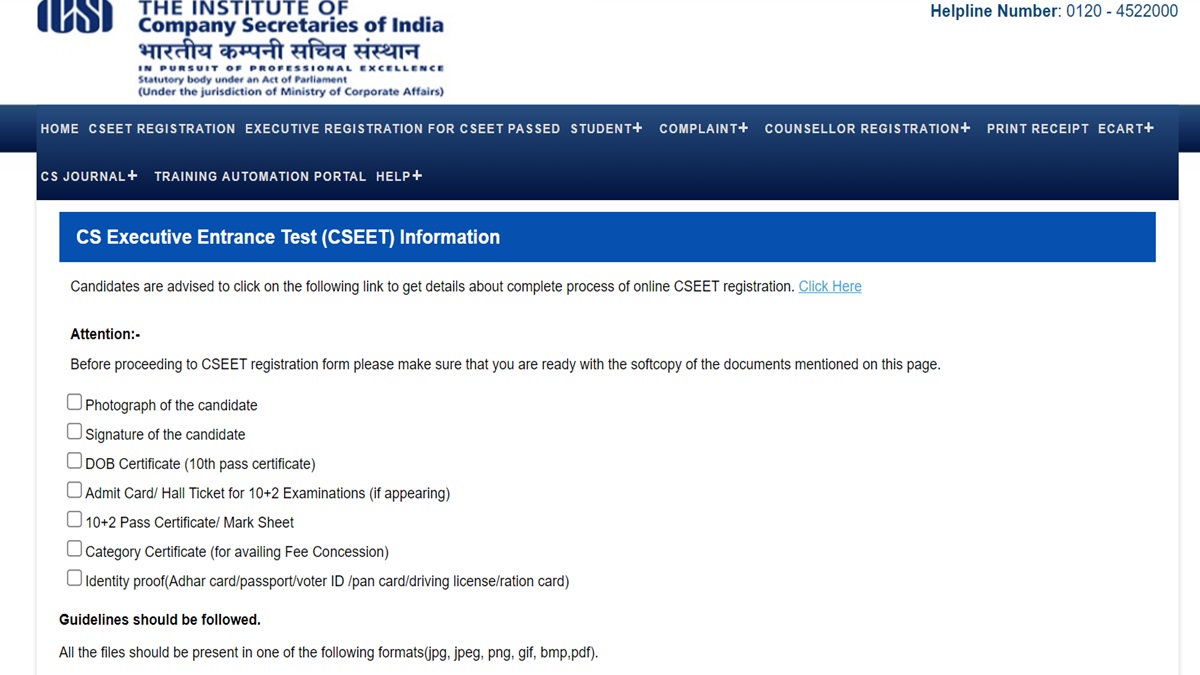 ICSI CSEET May 2024 Registration Commence, Apply At icsi.edu