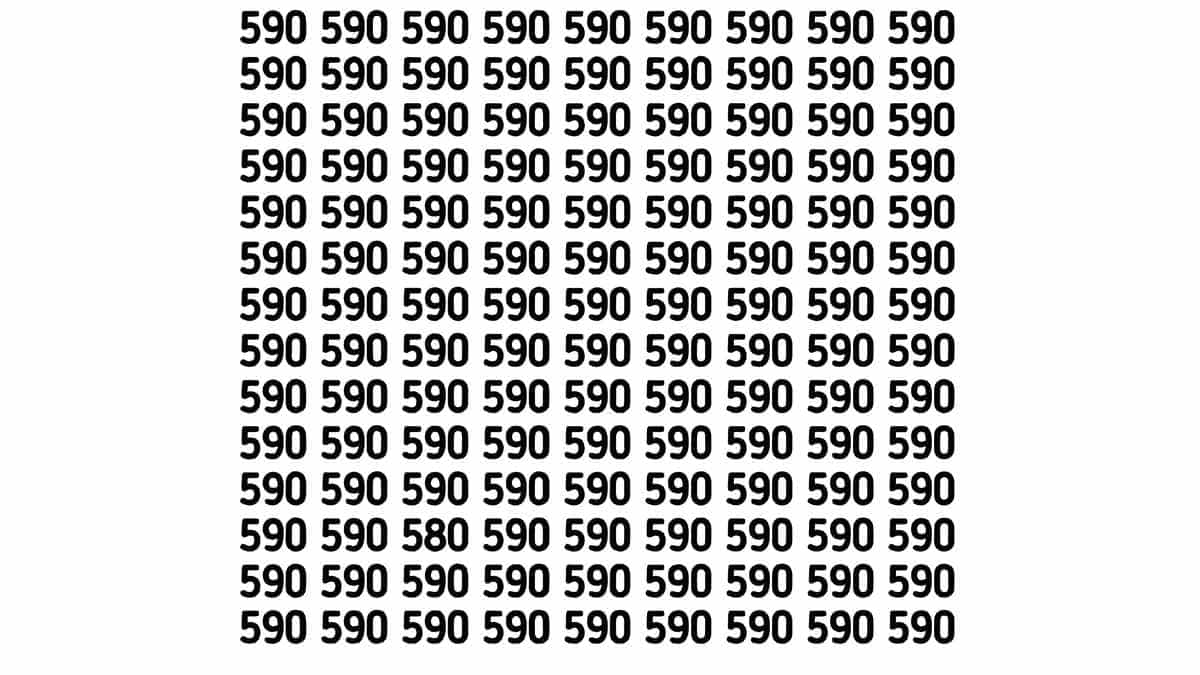 Optical Illusion: Find the number 580 in the picture in 5 seconds!