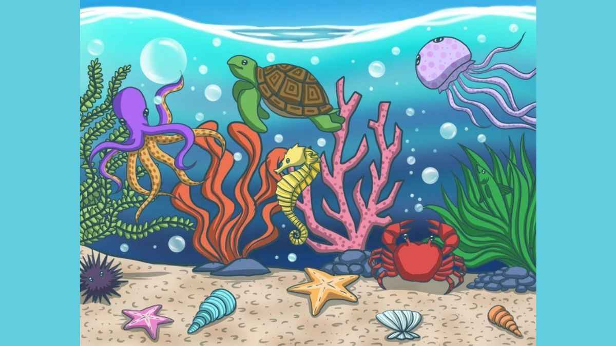 Optical Illusion Eye Test: Only eagle eyes can spot the fish in the sea in 6 seconds!
