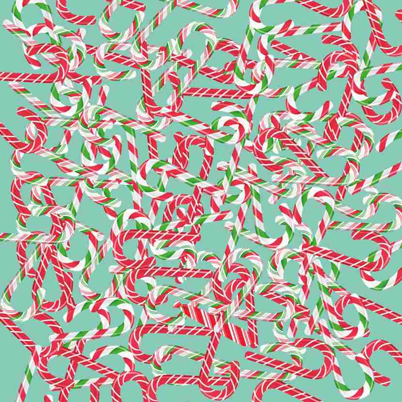 find the tie in the candy cane image
