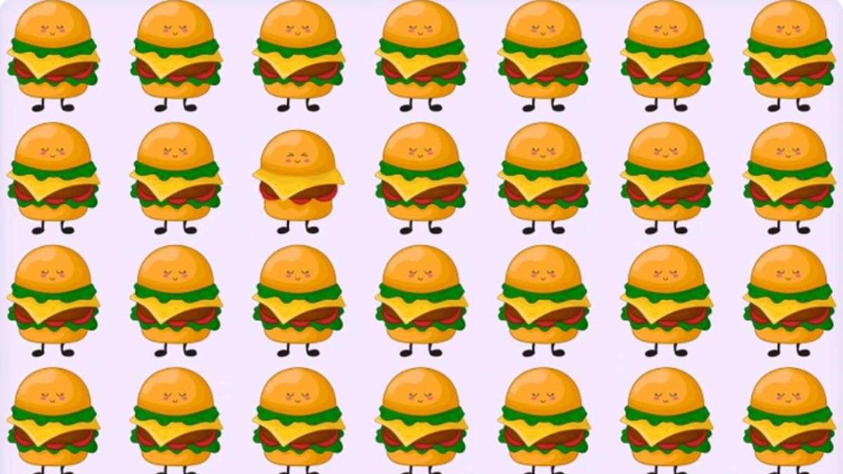 Only High IQ People Can Find The Odd Cheeseburger In This Picture Puzzle In 11 Seconds!