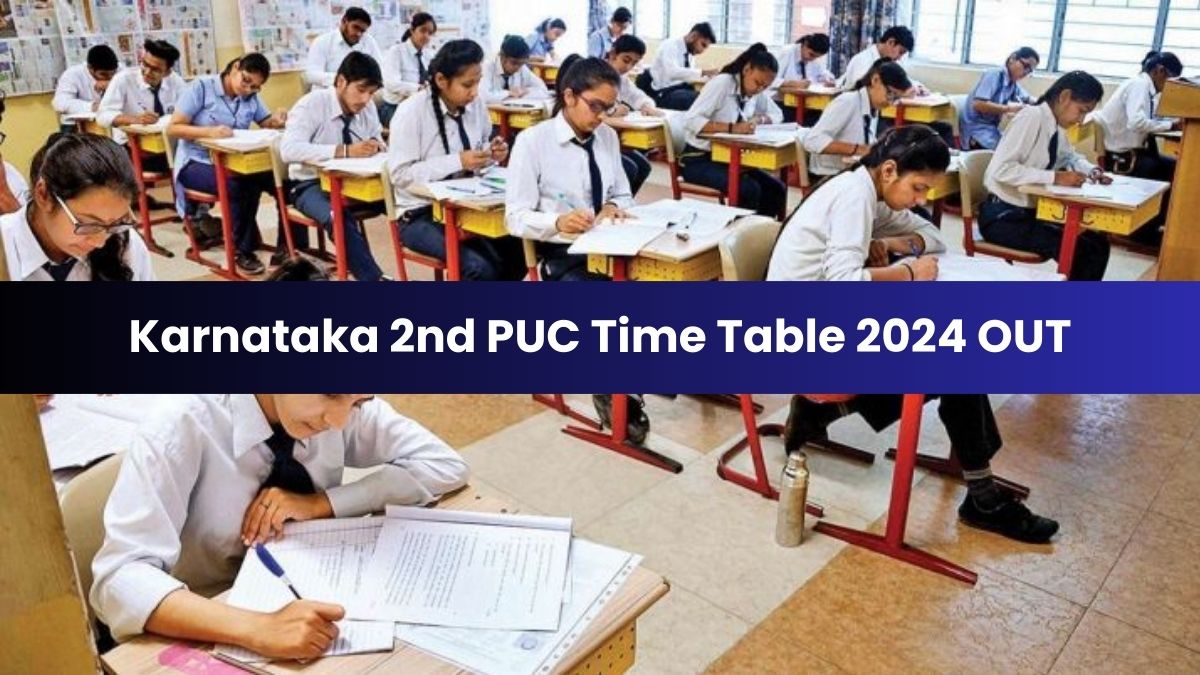 Karnataka 2nd PUC Exam Time Table 2024 OUT; Download Karnataka Board