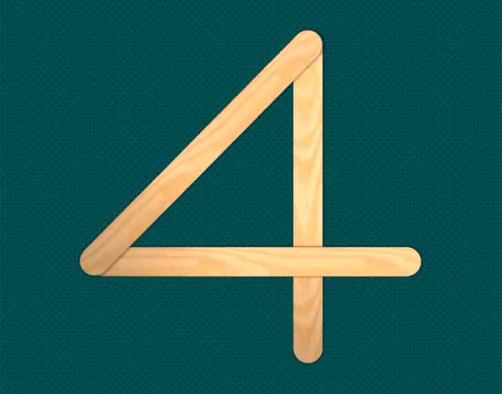 the solution for ice-cream stick puzzle