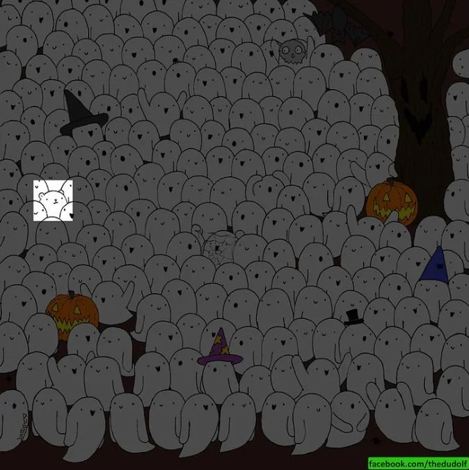 Use Your Sharpest Eyes To Spot A Polar Bear Among Ghosts In This