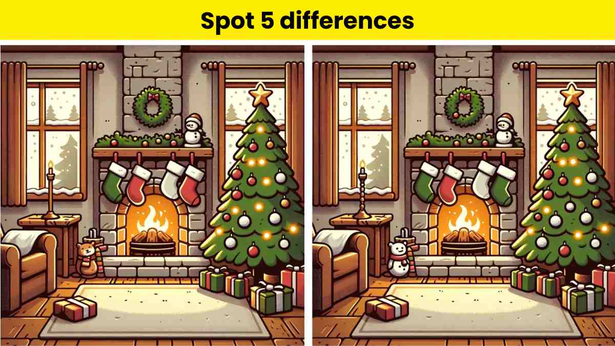 Are You Sharp Enough To Spot 5 Differences Between The Christmas Eve