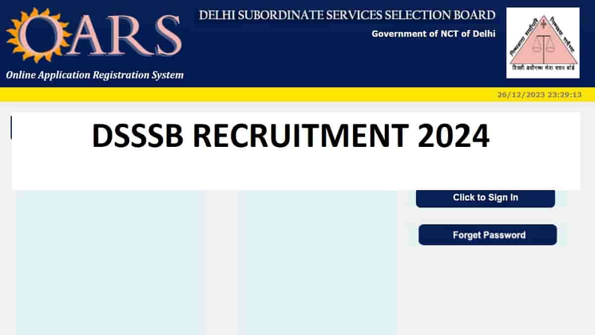 DSSSB Recruitment 2024 Notification Out Apply for 4214 Teacher, LDC