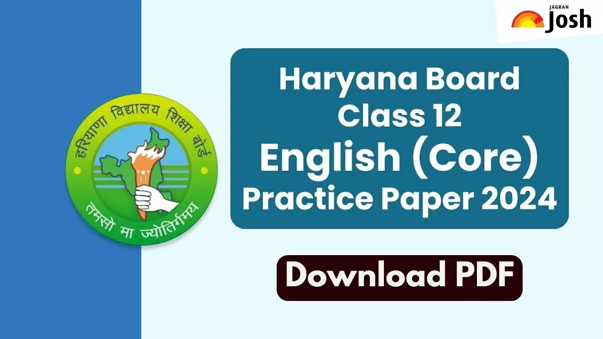 Get direct link to download Class 12 English Model paper for Haryana Board