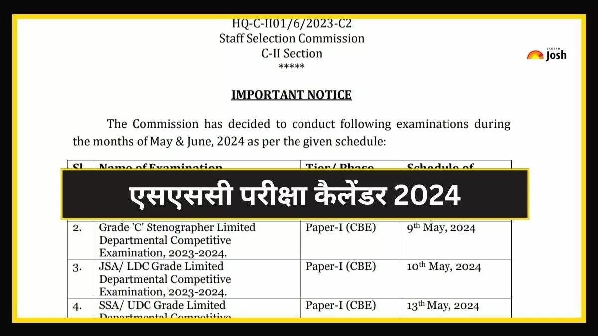 एसएससी परीक्षा कैलेंडर 2024-25 ssc.nic.in पर जारी कर दिया गया है आप परीक्षा का पूरा विवरण यहां देख सकते हैं