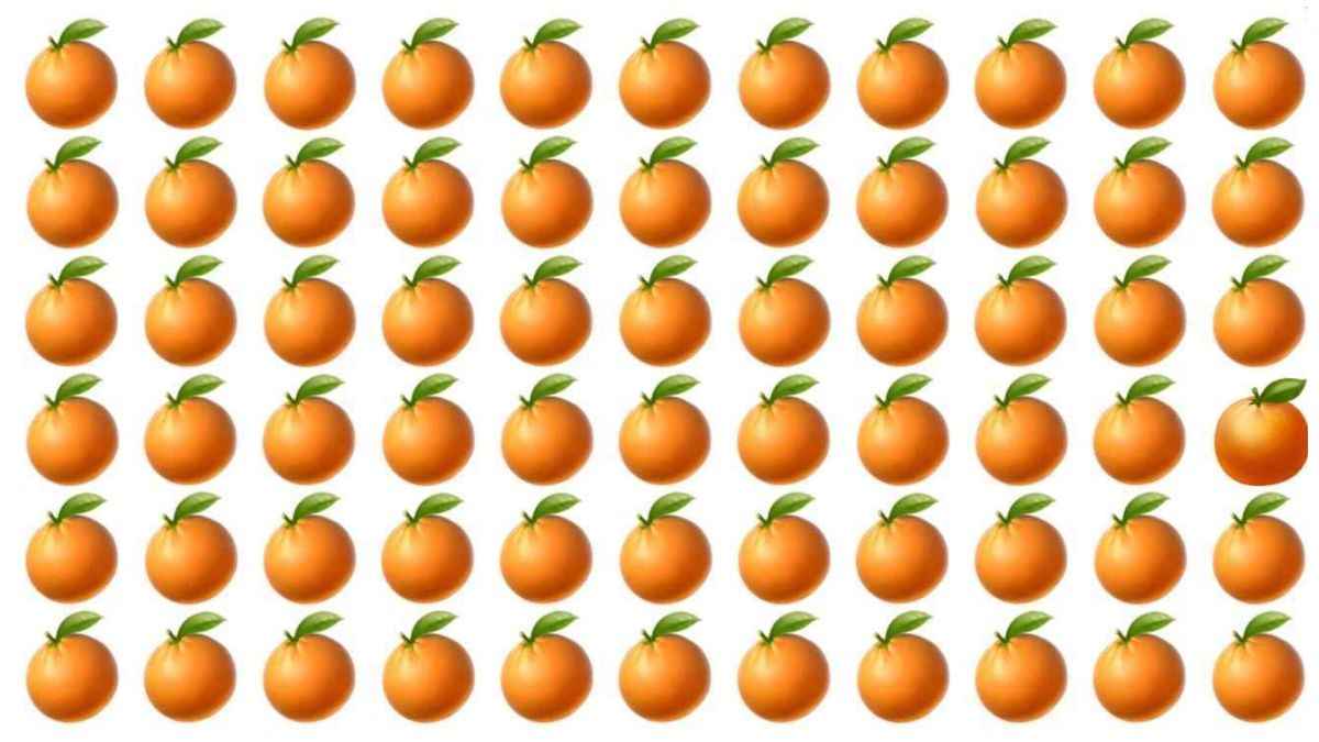 Optical Illusion: Can you spot the different orange in 4 seconds?