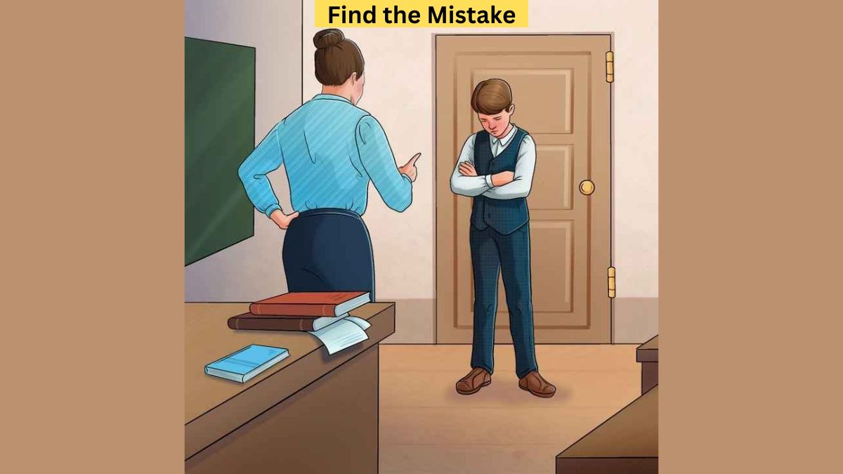 Brain Teaser to Test Your IQ: Can you spot the mistake in the classroom  picture in 6 seconds!