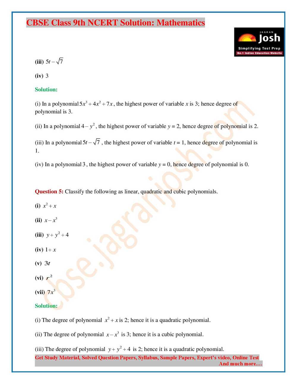 NCERT solutions for class 9 maths  Syllabus, Exam Pattern… and more