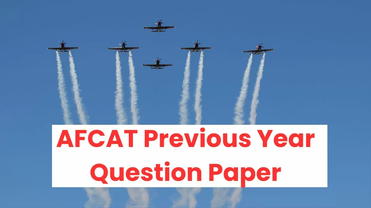 AFCAT Previous Year Question Paper in Hindi