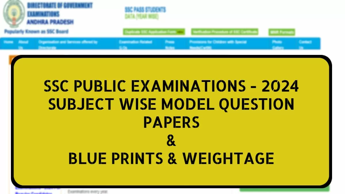 AP SSC Model Question Paper 2024 Download PDF with Blueprint and Weightage