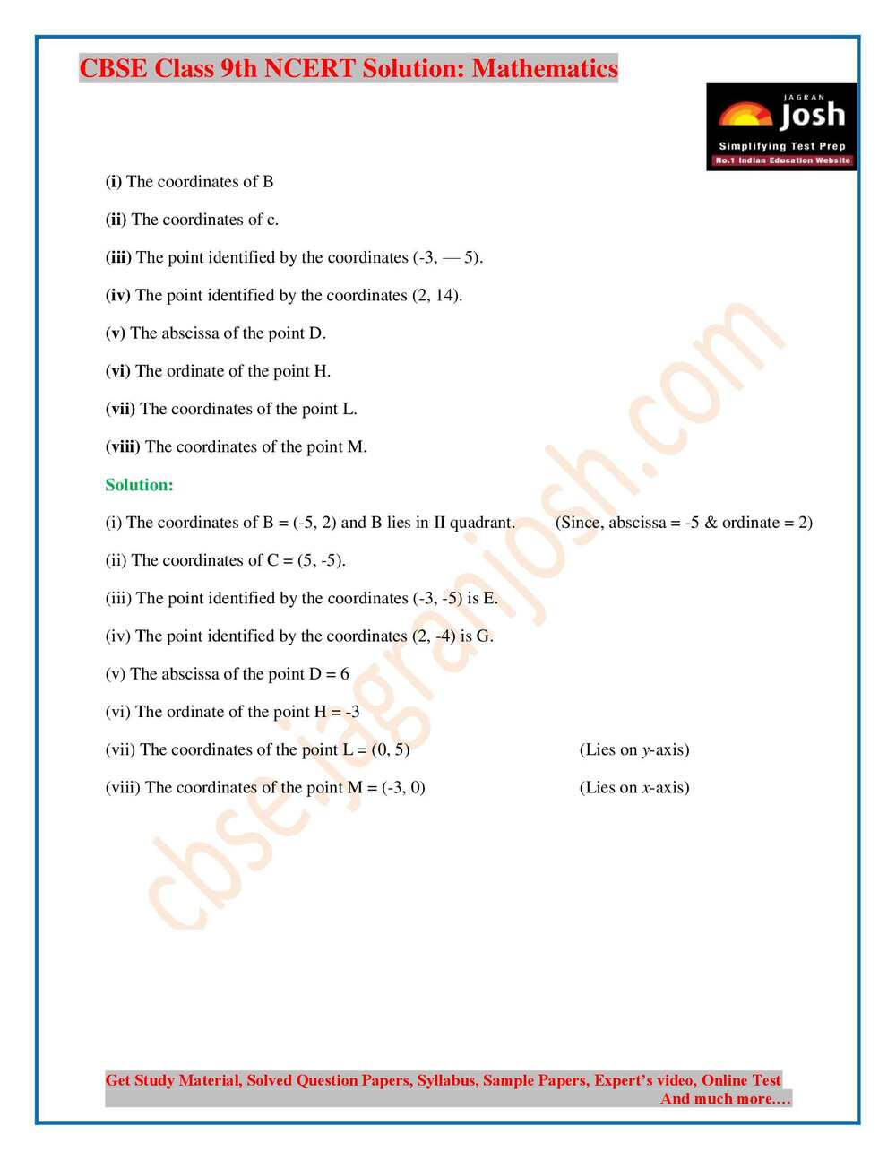 NCERT Solutions for Class 9 Maths Chapter 3 Exercise 2 Page 1