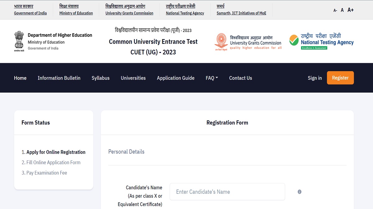 Cuet Ug 2023 Application Form Live Know Eligibility Fees And Steps To