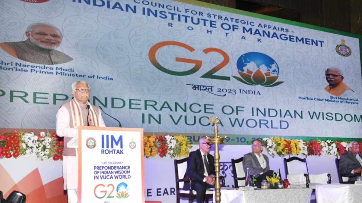 Haryana CM Inaugurates G20 Summit 2023 Event Held by IIM Rohtak