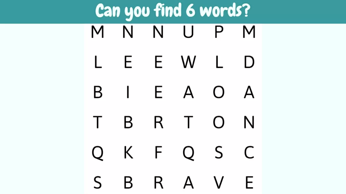 Word Search Puzzle: Can You Spot 6 Words Hidden In The Image In 29 Seconds?
