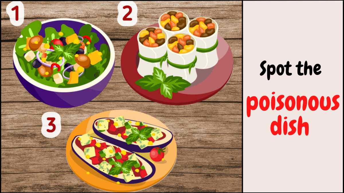 Brain Teaser IQ Test: Only True Puzzle Champions Can Spot The Poisonous Dish In 7 Seconds!