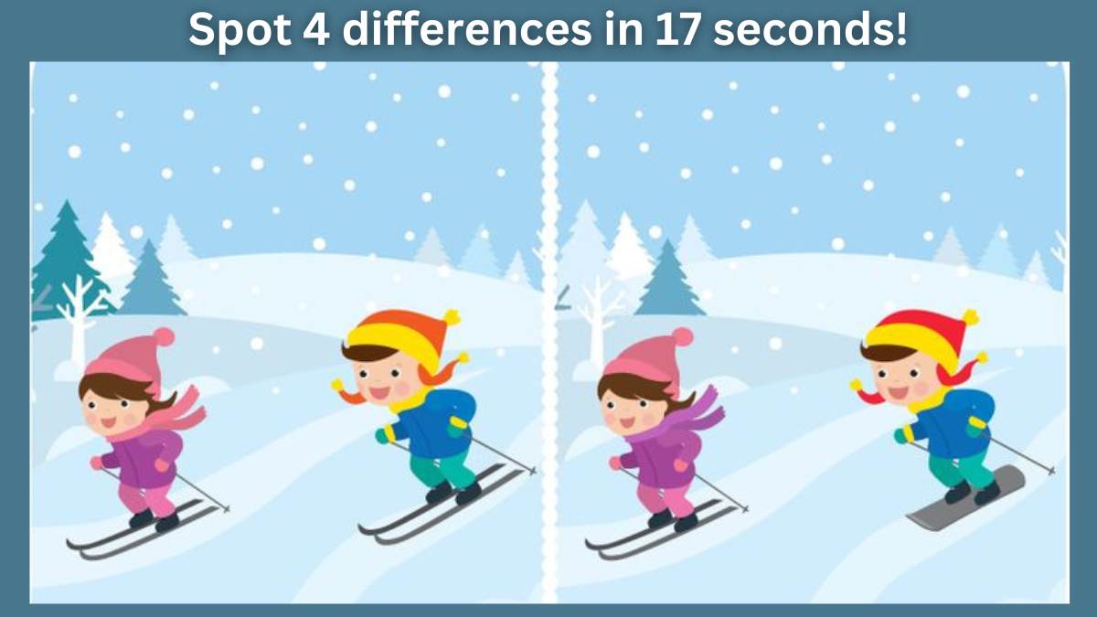 Spot The Difference: Only highly observant people can spot 4 differences in 17 seconds!