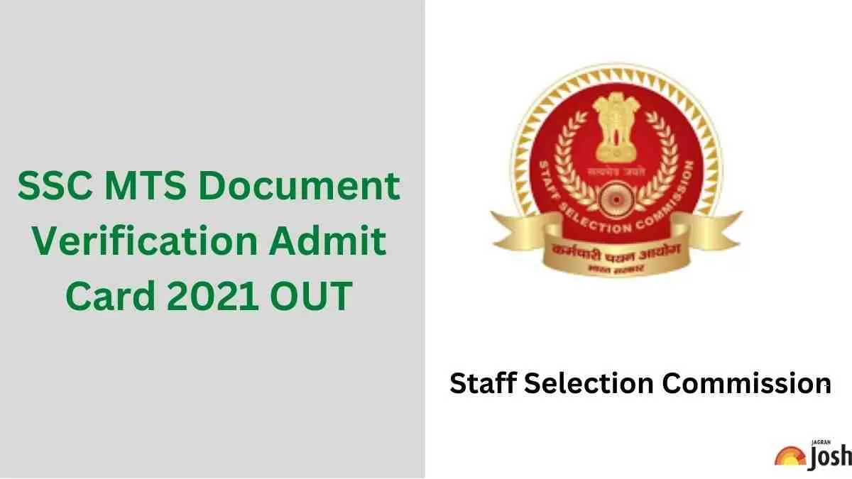 SSC MTS DV Admit Card