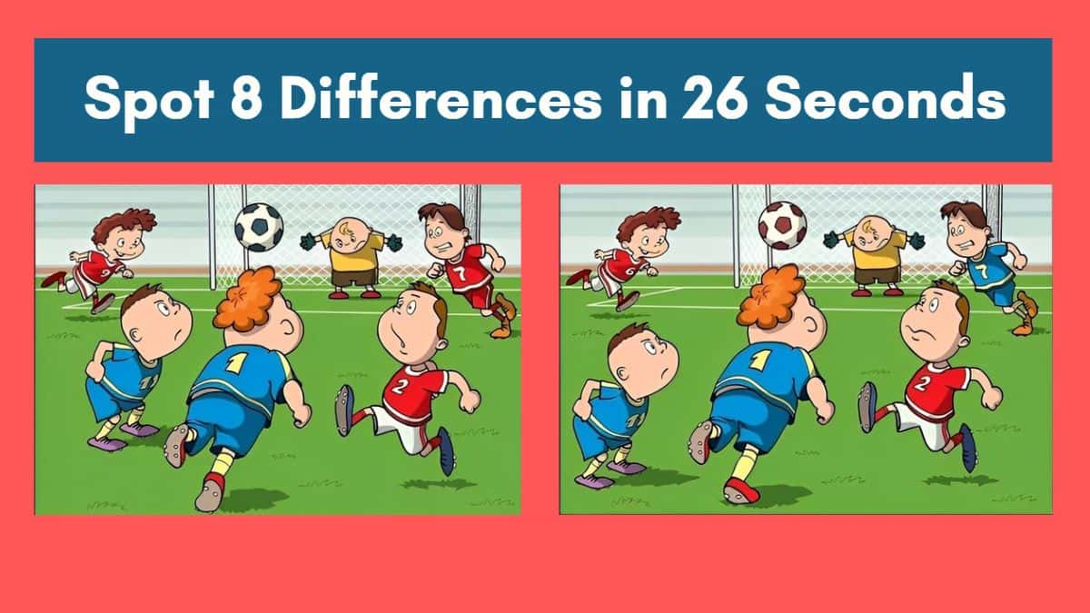 Spot The Difference: Can You spot 8 differences between the two images