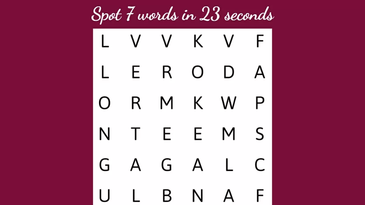 Valentine Word Search Puzzle: Spot 7 Words Hidden In The Image In 23 Seconds!