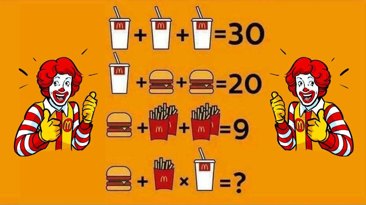 Brain Teaser for Testing Your IQ: Can you find the price of McDonald's ...