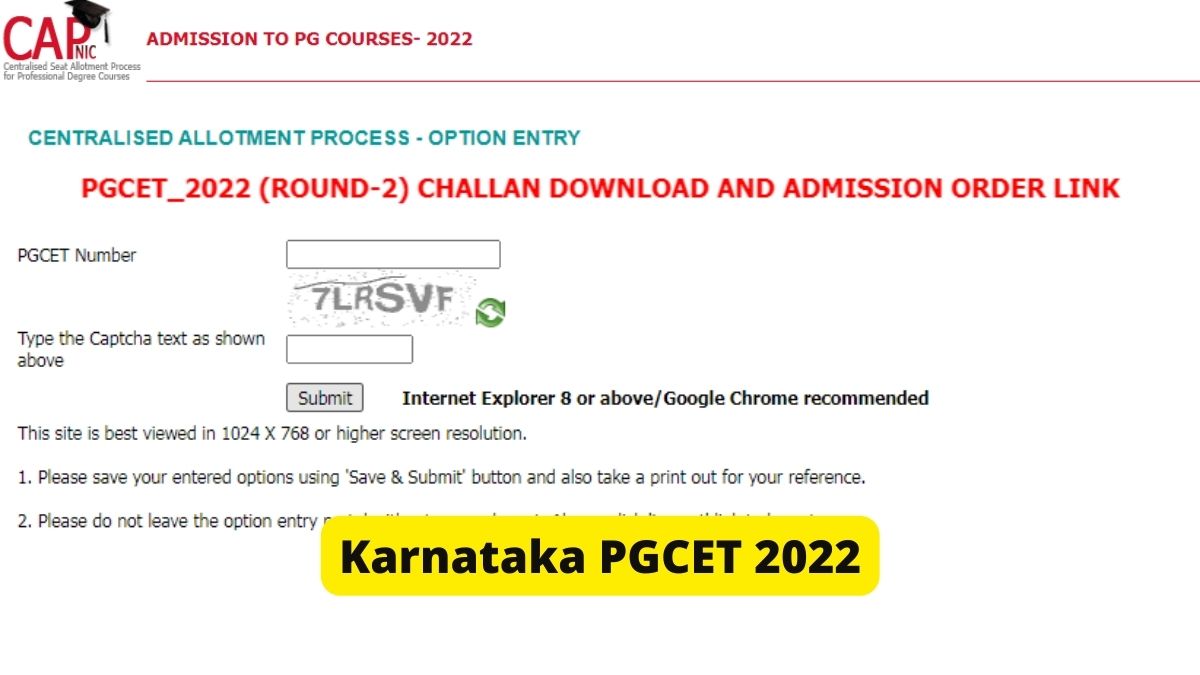 Karnataka PGCET 2022
