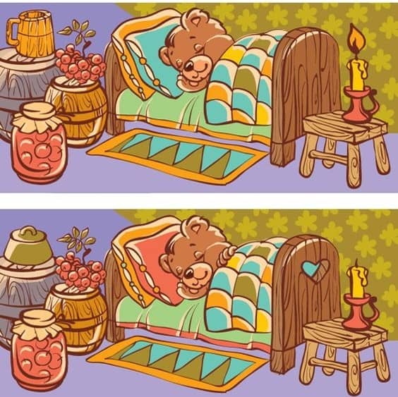 Spot The Difference: Can you spot 5 differences between the two images in  13 seconds?