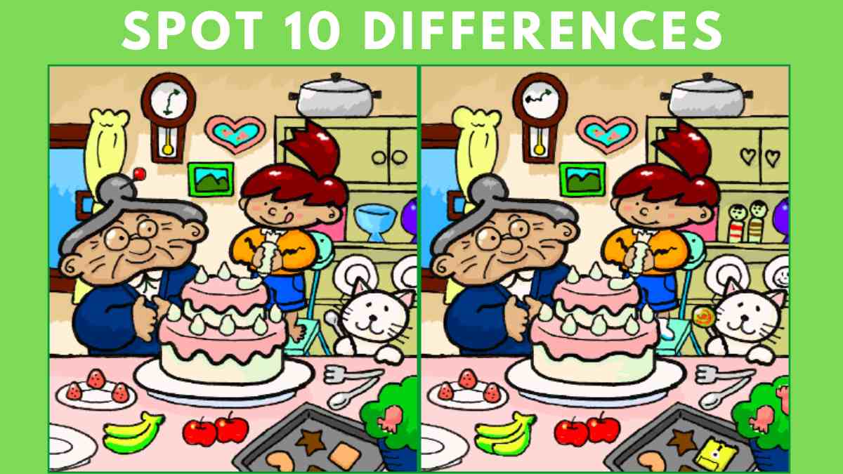 Spot 10 Differences In 57 Seconds!