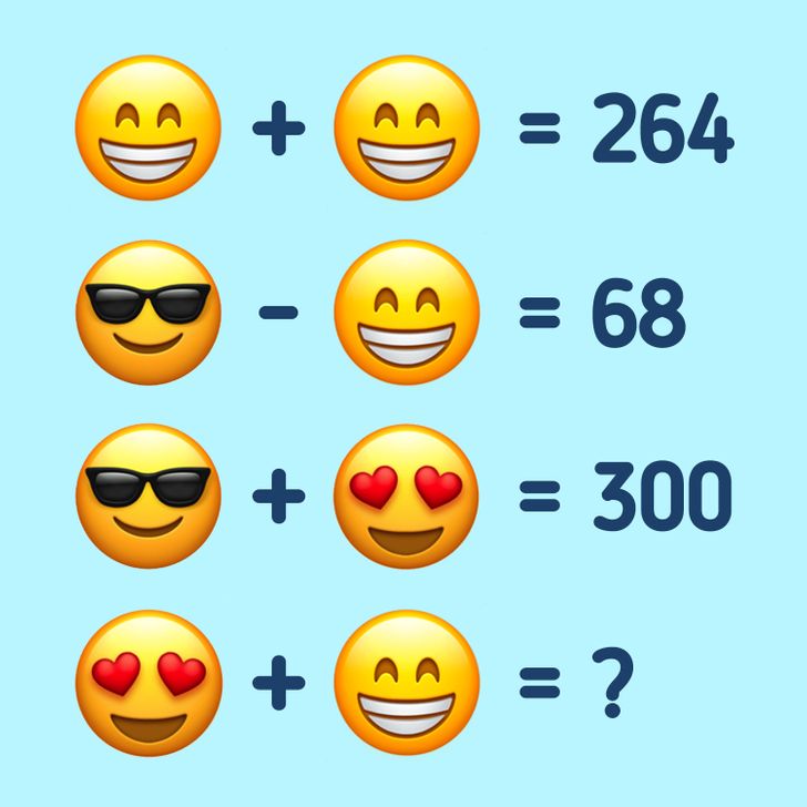 Can you solve the emojis puzzle  Maths puzzles, Picture puzzles, Math  pictures