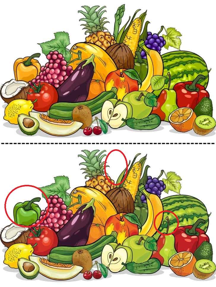 Spot The Difference: Can you spot 3 differences between the two pictures in  7 seconds?