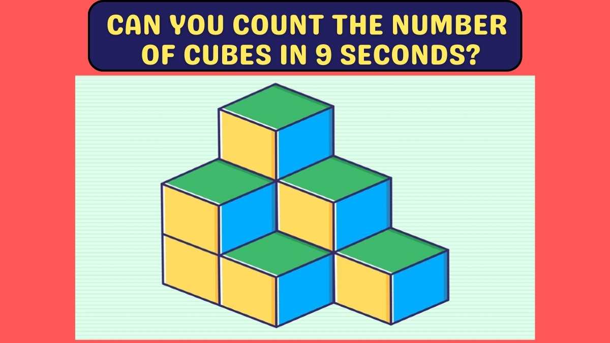 Brain Teaser Iq Test Count The Number Of Cubes In This Picture Within Seconds If Youre A