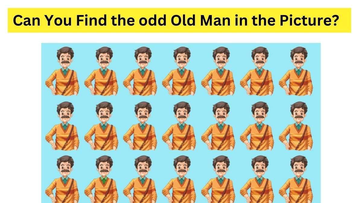 Find the odd image of old man in the Picture Puzzle.