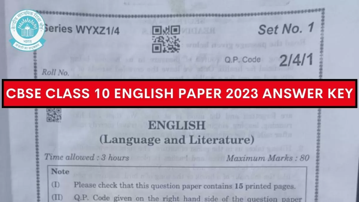 Get here CBSE Class 10 English Answer Key 2023