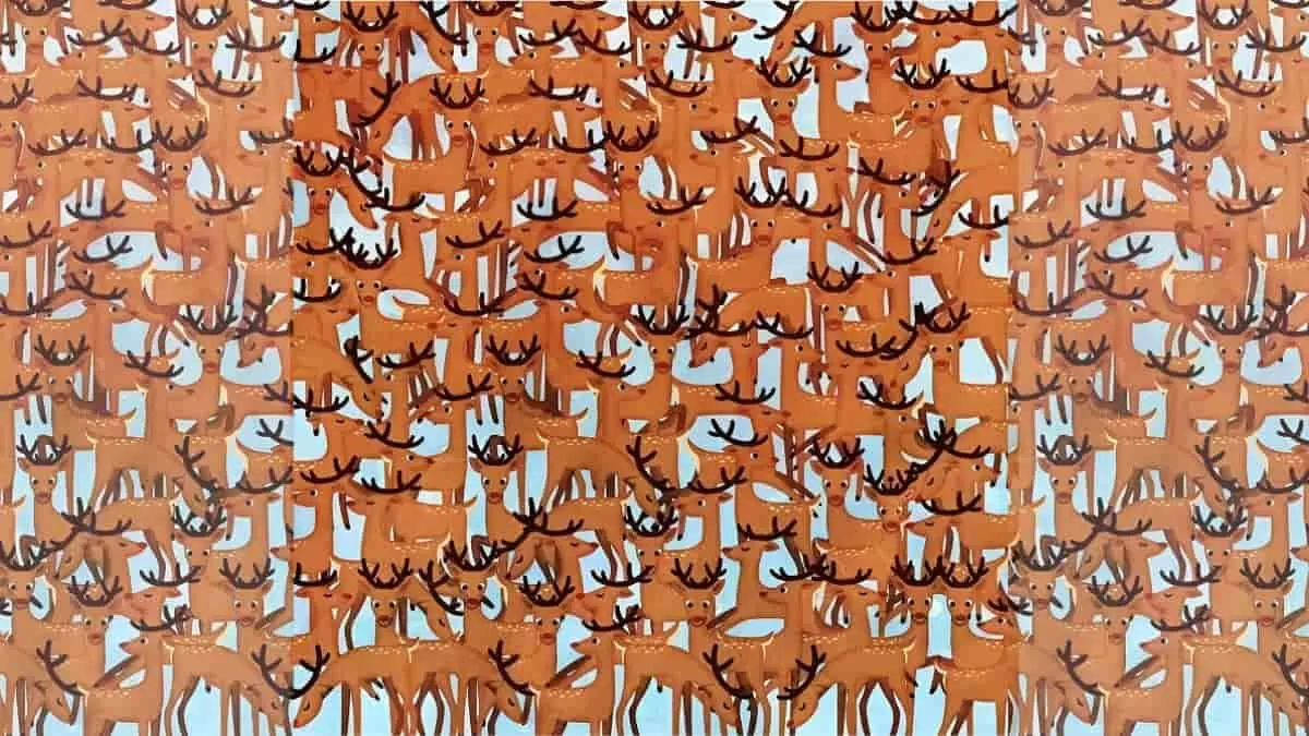 Optical Illusion Test: Can you find a robot deer in the picture in 9 ...