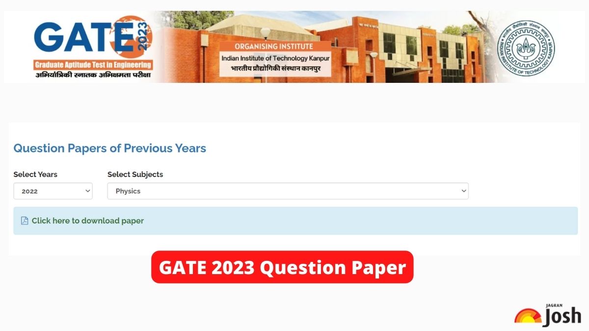 GATE 2023 Question Paper Memory Based