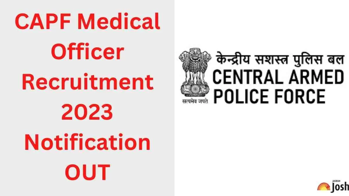 CAPF Medical Officer Recruitment 2023