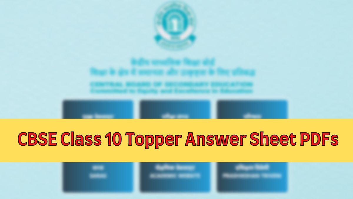 CBSE Topper Answer Sheet Class 10 Model Answer Paper By Topper Download PDF