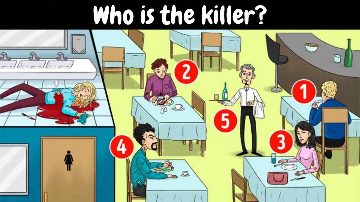 Can You Spot The Killer At The Restaurant In Seconds Test Your Observation Skills