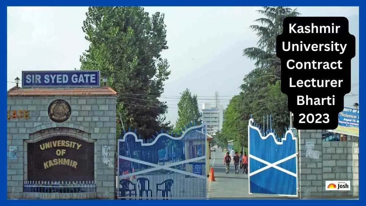 Kashmir University Contract Lecturer Bharti 2023 