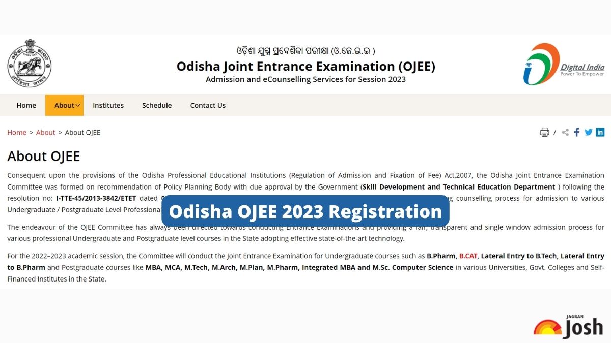Odisha OJEE 2023 Registration To Start From Tomorrow