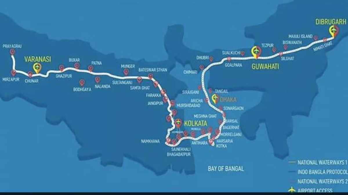 ganga river cruise route map