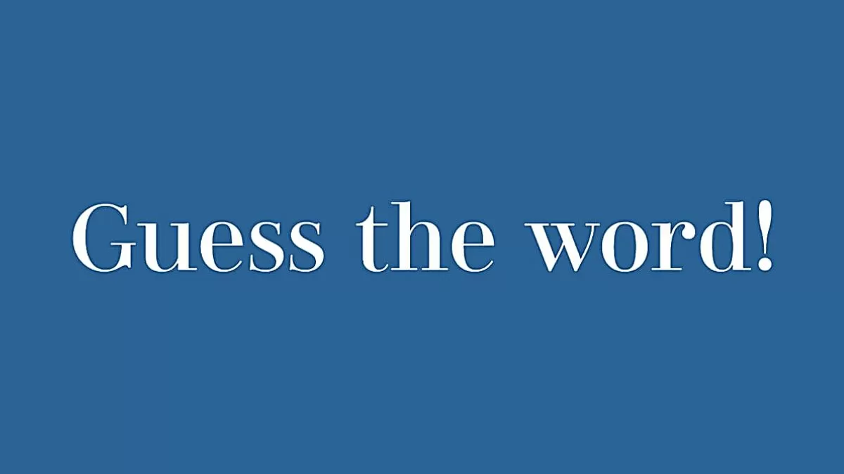 Brain Teaser: Guess the English word!
