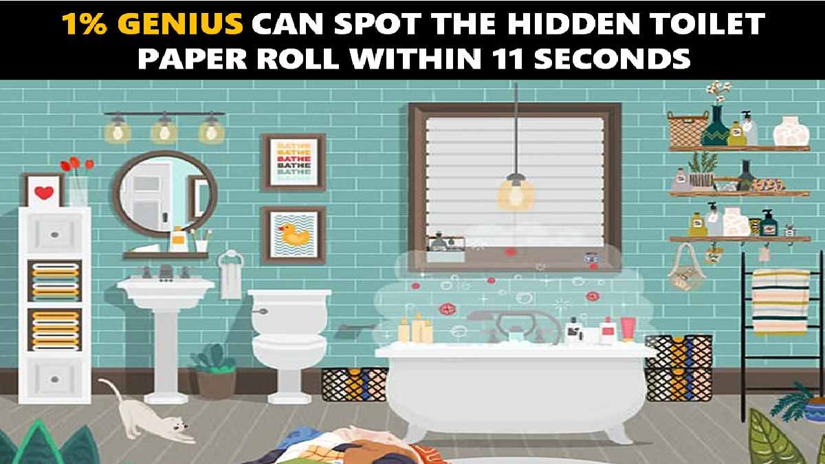 99% people failed to spot the toilet paper hidden in this bathroom. You can test your visual intelligence level, genius level and observation skills if you can solve this hidden object picture puzzle.