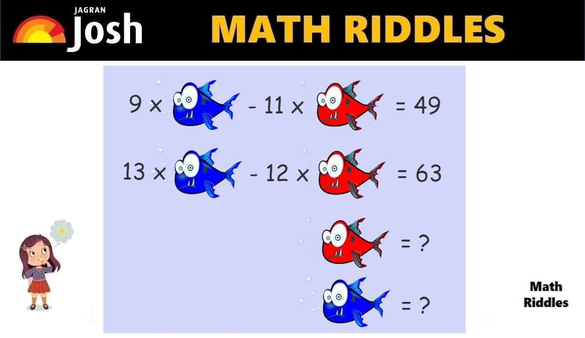Math Riddles With Answers: Can You Find The Value of Red Fish and Blue Fish in 20 Seconds?