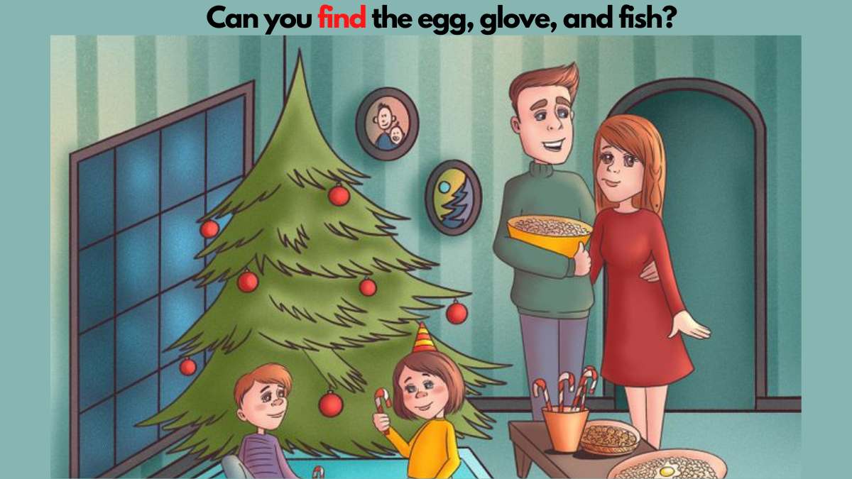 Brain Teaser IQ Test: We Bet You Can’t Find The Egg, Glove, And Fish in The Living Room In 7 Secs!
