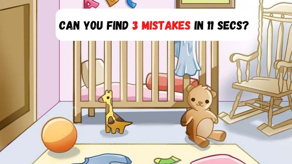 Brain Teaser IQ Test: How Attentive Are You? Prove Yourself By Finding 3 Mistakes In The Nursery In 11 Seconds!